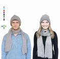 Beige Alpaca Matching Set Hat & Scarf, unisex | Albwolle