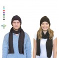 Alpaca Matching Set Beanie Hat & Scarf, brown, unisex | Albwolle