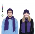 Unisex Alpaca Matching Set Hat & Scarf, purple | Albwolle