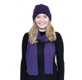 Alpaca Matching Set Hat & Scarf, purple for women | Albwolle