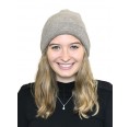 Alpaca Beanie hat for women & unisex beige | Albwolle