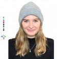 Alpaca Beanie hat for women & unisex grey | Albwolle