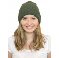 Alpaca Beanie hat for women & unisex green | Albwolle