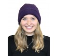 Alpaca Beanie hat for women & unisex purple | Albwolle