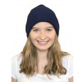 Alpaca Beanie hat for women & unisex navy | Albwolle