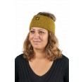 Alpaca Headband Malbun Slim mustard yellow, unisex headband