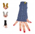 Alpaca Wrist Warmer Arosa for women, plain cable-knit | AlpacaOne