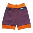 Floaty Baby Organic Cotton Jersey Shorts purple/orange | bingabonga