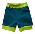 Floaty Baby Organic Cotton Jersey Shorts petrol/lime-green | bingabonga