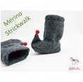 Baby Bootie with Bobble made of Organic Wool | Ulalue