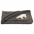 Baby Blanket Polar Bear, rock grey  | Organic Wool 