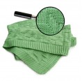 Diamond-Patterned Eco Baby Blanket of organic cotton green