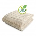 Cable Stitch Eco Baby Blanket of organic cotton - natural