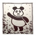 Eco Baby Blanket “Panda Bear” of organic cotton - black