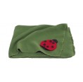 Eco fleece wraparound garment & baby blanket ladybird, apple | Reiff