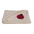 Eco fleece wraparound garment & baby blanket ladybird, natural | Reiff