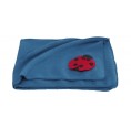 Eco fleece wraparound garment & baby blanket ladybird, pacific | Reiff