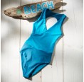 Eco Bathing Suit V-Neck turquoise/blue ECONYL® » earlyfish
