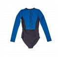 Long Sleeve Swimsuit Bicolour Blue/Black, ECONYL® » earlyfish