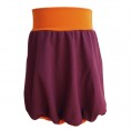 Organic Jersey Skirt for girls purple/orange | bingabonga