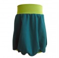 Bicoloured Women's Bubble Skirt Emerald/Kiwi Eco Cotton