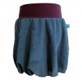 Bingabonga Bicoloured girl’s bubble skirt, organic cotton  light blue