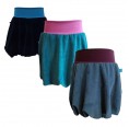 Bicoloured girl’s bubble skirt, organic cotton plush | bingabonga