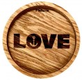 Solid Oak Wood Coaster Love & Anchor » holzpost