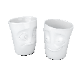 White Porcelain Mug Set No. 2 Cheery & Baffled | 58 Products