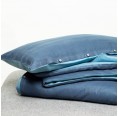 Reversible Duvet Cover & Pillowslip 100% linen - Blue/Light Blue » nahtur-design