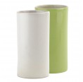 White & Green Cylinder Ceramic Vase Catharina » Blumenfisch