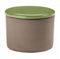 Two-coloured Stoneware Storage JaCanister with Lid Grey/Green » Blumenfisch