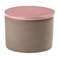 Grey/Pink Stoneware Storage Jars with Lid Grey/Red » Blumenfisch