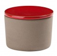 Two-coloured Stoneware Storage Jars with Lid Grey/Red » Blumenfisch