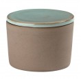 Two-coloured Stoneware Storage Jars with Lid Grey/Turquoise » Blumenfisch