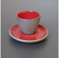 Blumenfisch Espresso Cup Sandrine Grey/Red