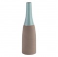Blumenfisch Stoneware Bottle Vase Uta Grey/Turquoise