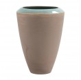 Tall home decor Stoneware Ceramic Vase Acelya Grey/Turquoise » Blumenfisch