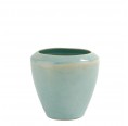 Small turquoise Stoneware Ceramic Vase Acelya » Blumenfisch