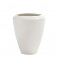 Medium-sized white Stoneware Ceramic Vase Acelya » Blumenfisch