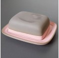 Sustainable Butter Dish stoneware grey/pink » Blumenfisch