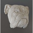 Paper mache Bulldog-Sculpture in concrete look by Blumenfisch