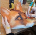 Handpainted fox head eco-friendly paper mache » Blumenfisch