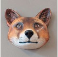 Eco paper mache fox head lifelike coloured » Blumenfisch