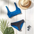 Reversible Bikini Top Blue/Black ECONYL® » earlyfish