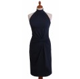 Off-The-Shoulder Summer Dress of Organic Jersey, blue