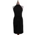 Off-The-Shoulder Summer Dress of Organic Jersey, black