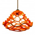 Bloom Lampshade from wool felt orange | noThrow Design