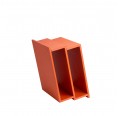 Modular Shelving System 'Leaning Tower' Orange 2-part » Blumenfisch 