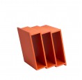 Modular Shelving System 'Leaning Tower' Orange 3-part » Blumenfisch 